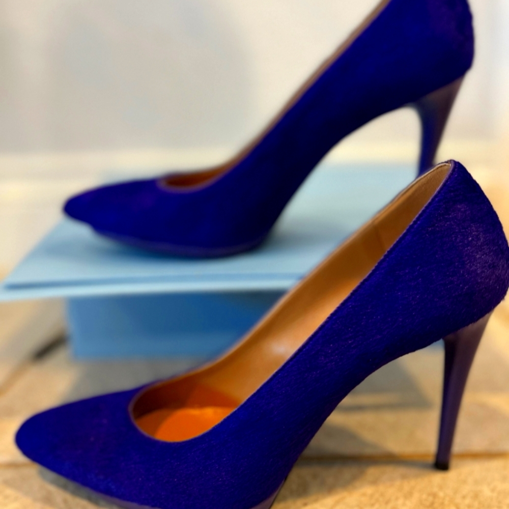 Balenciaga Pony pair pumps purple 39.5 EUR 8.5 US only worn once. $350 OBO - Picture 1 of 5